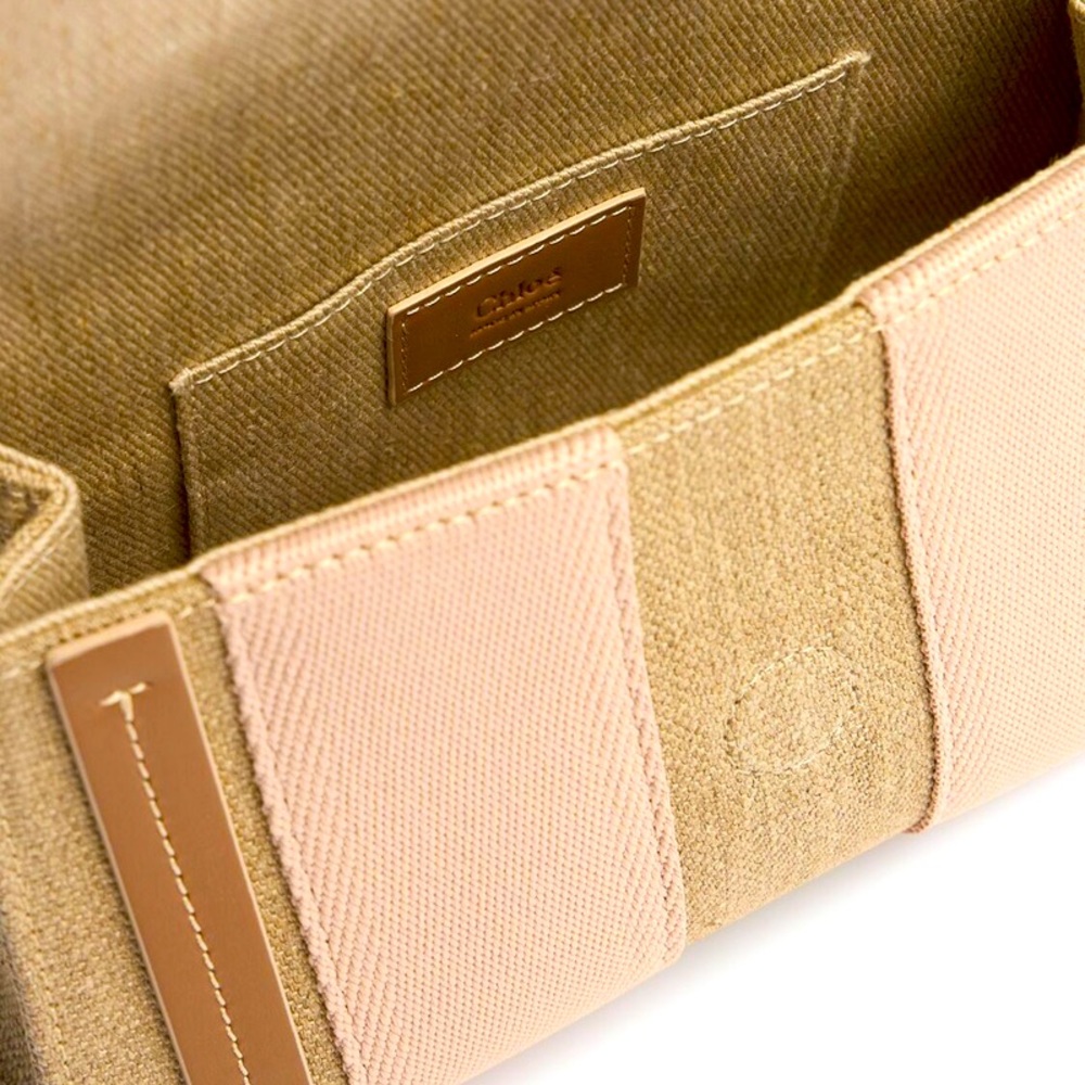 Chloé Canvas Bag with Pink Strap